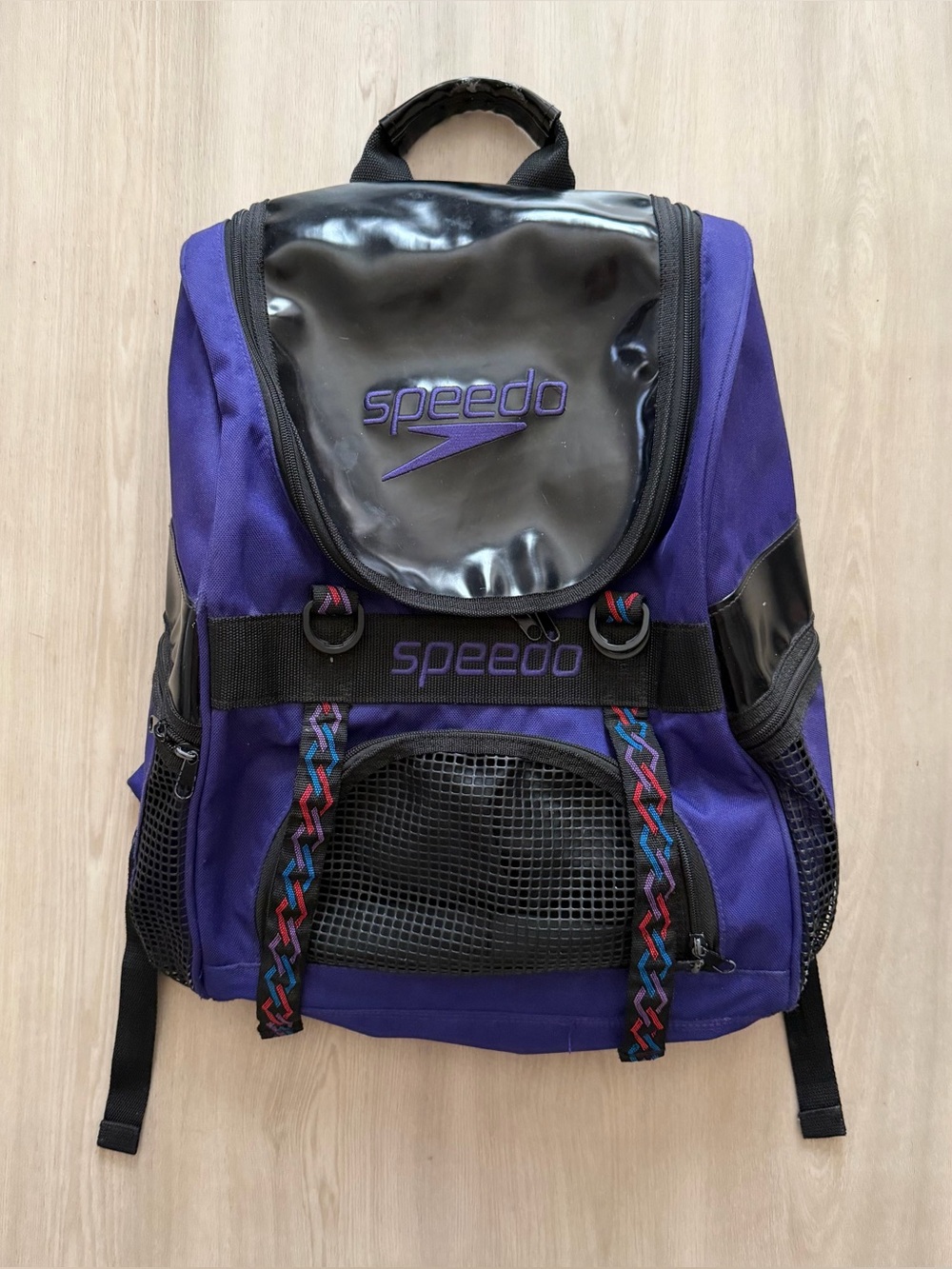 Vintage 90s Speedo Purple Swim Backpack